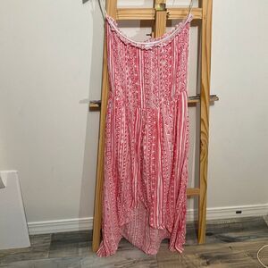 Salty Lemon tube top, high low dress size large